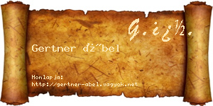 Gertner Ábel névjegykártya